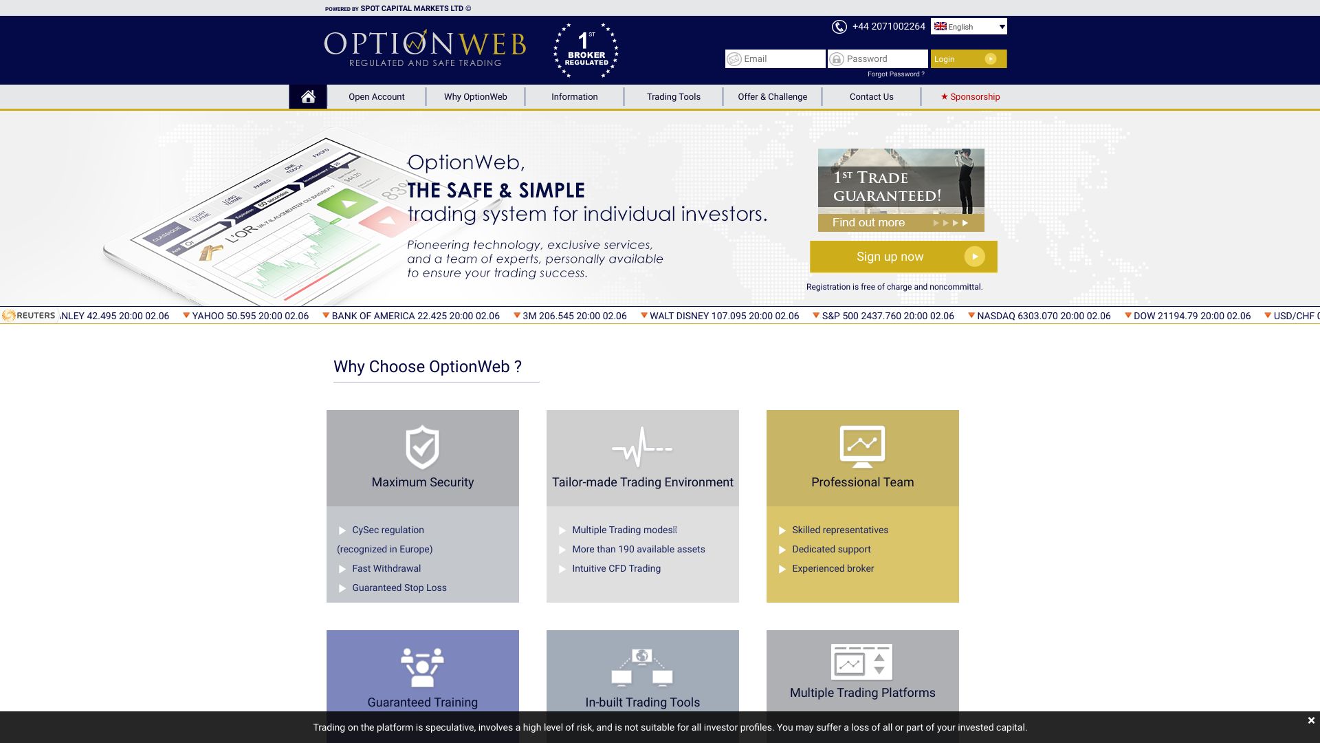 OptionWeb review screenshot